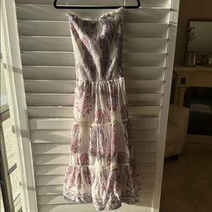 Bell Strapless Maxi Dress xs White thumbnail 2