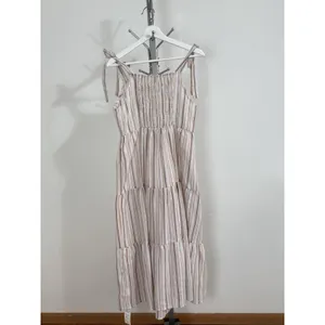 CUPSHE Striped Square Neck Tie Shoulder Maxi Dress Beach Cover Up Size S NWT thumbnail 8