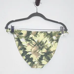 Aerie Green Abstract Print Bikini Bottoms NWTT Size Large Full Coverage Bottoms thumbnail 4