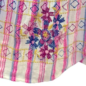 Sundance Veria Midi Tiered Pockets Striped Embroidered Sleeveless Boho Medium thumbnail 6