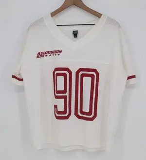 Wild Fable Jersey Top Womens S Association USA 90 White Mesh Sporty Excellent thumbnail 1