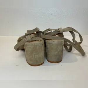 Schutz Sandals Tan Lace Up Block Heel Melancy Strappy Size‎ 7.5 thumbnail 9