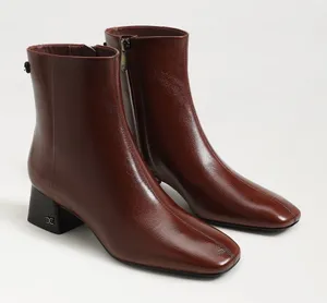 Sam Edelman Brown Leather Ankle Heeled Boots thumbnail 1
