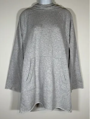 ATHLETA‎ Sweatshirt Cotton Blend Hoodie Grey Long Athleisure Workout Size Small thumbnail 1