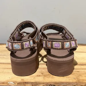 NEW TEVA women's flatform universal crochet sandal in unwind Size 9 A23 thumbnail 7
