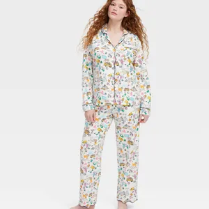 New nwt roller rabbit x target road trip long sleeve pajama set size small thumbnail 2
