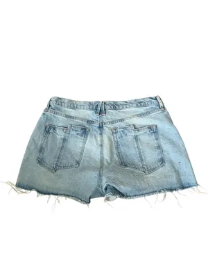 GOOD AMERICAN Light Wash Denim Shorts Size 31 / US 12 thumbnail 4