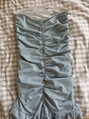 Absolutely Famous Edikted Gaia Gathered Mini Dress blue stripe thumbnail 2