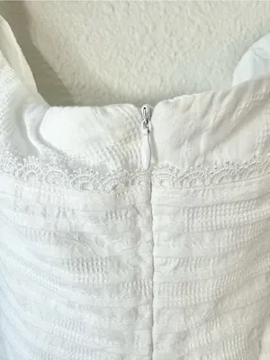 Hello Molly White St.Cloud Smocked Mini Dress Size 8 thumbnail 7