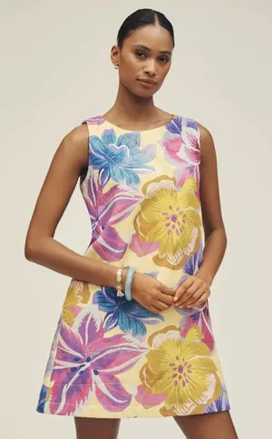 Farm Rio x Anthropologie Sleeveless Mini Shift Dress thumbnail 1