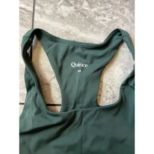 Quince NWOT Ultra-Soft Performance Sports Bra Forest Green XS Racerback thumbnail 3