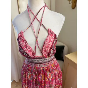 Free‎ People Real Love Print Maxi Dress In Meadow Como Bohemian Size Medium thumbnail 5