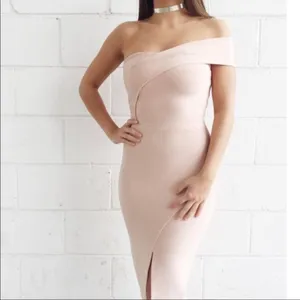 NEW Few Moda London‎ Bandage Dress Pale Pink Medium thumbnail 3
