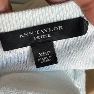 ANN TAYLOR | Light Teal Button Down Cardigan Sweater Sz XSP thumbnail 7