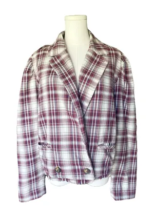 Free People Plaid Blazer thumbnail 1