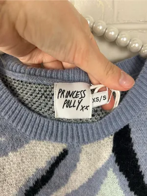 NWT Princess Polly Kailey Knit Jumper Blue Swirl Size XS/S thumbnail 6