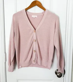 Barefoot Dreams Cozy Chic Lite Pink Cardigan Size XS thumbnail 1