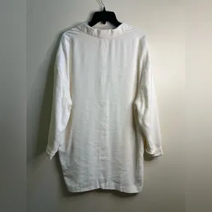 Mango Off-White Relaxed‎ Oversized Double-Button Blazer Medium thumbnail 3