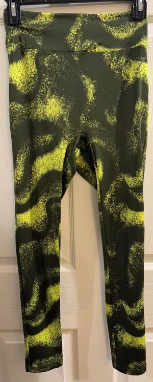 Gymshark Leggings in Green and Yellow Pattern thumbnail 1