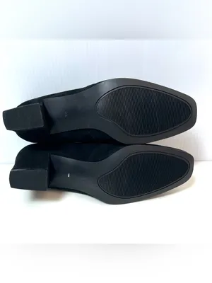 Karen Scott Riley Black Suede Leather Square Toe Block Heel Pumps Size 10M thumbnail 7