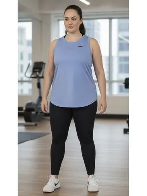 Nike Dri-Fit Blue Heather Athletic Tank Top Size Medium Sleeveless thumbnail 5