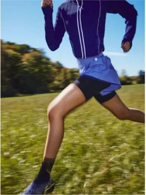 NEW! Free People FP Movement L CARPE DIEM Blueberry Athletic Shorts Periwinkle thumbnail 5