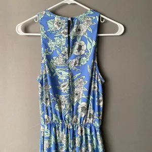 H&M sz‎ 2 blue green halter floral boho maxi sundress thumbnail 7