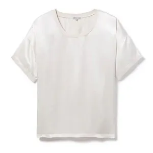 Pj Harlow Satin Crew-Neck Tee Egg Nog thumbnail 1