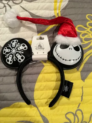 NWT Disney Park NBC Nightmare Before Christmas Halloween Holiday Santa Jack Ears thumbnail 1