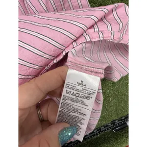 Old Navy Smocked Puff Sleeve Babydoll Dress Pink Cottagecore Coquette Girly M thumbnail 7