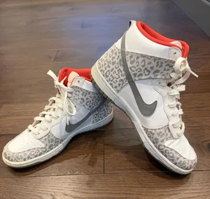 Nike Dunk High Skinny White-Medium Grey-Sunburst Womens Sz 9 - C39-306 thumbnail 1