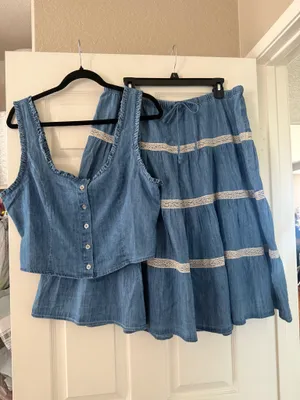 BNWT Urban Outfitters Kimchi Blue Market Morning Top & Skirt Set thumbnail 2