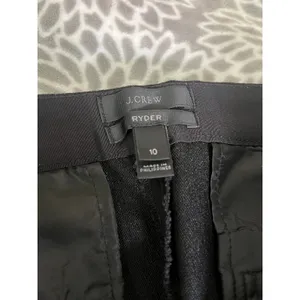 J.Crew Ryder Black Slim Straight Pants Womens‎ 10 Mid Rise Work Trousers Office thumbnail 3