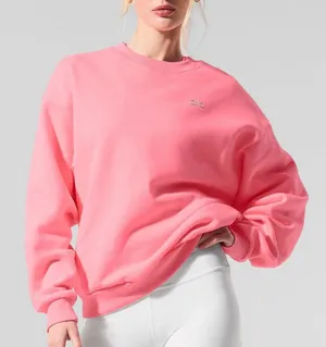ALO Accolade Crew Neck Pullover Neon Bubblegum S thumbnail 1