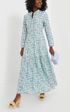 NEW Tuckernuck Hyacinth House Long Sleeve Printed Maxi Dress Size XS thumbnail 1