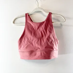 Lululemon Energy Bra High Neck Long Line Tough Brier Rose Pink 12 thumbnail 3