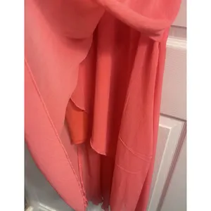 Xhilaration S/P Coral Pink Hi-Low Maxi Dress Layered Ruffle Tie Back thumbnail 5