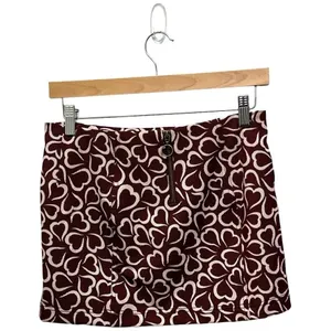 Urban Outfitters‎ Love Print Mini Skirt Red Women's Size S Casual Party Romantic thumbnail 4