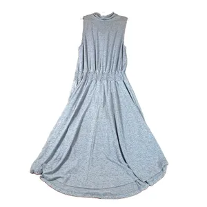 Soft Surroundings XL Tall Blue Kerry Dress Sleeveless Cowl Neck Smocked Waist thumbnail 13