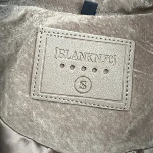 Blank NYC Taupe Suede Moto Jacket Classic Biker Style timeless size small thumbnail 7