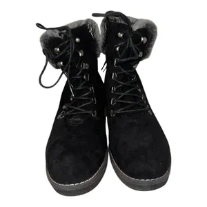 Boutique By Corkys Fox Bay Ankle Boots‎ Womens 9 Black Faux Suede Wedge Heel thumbnail 5