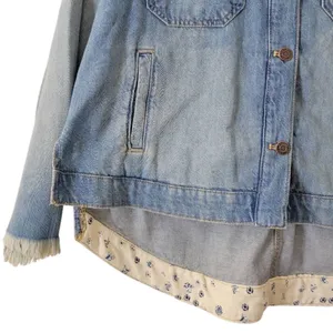 Pilcro Anthropologie Denim Trucker Jacket Boho Grunge Oversized Slouchy Fit thumbnail 4