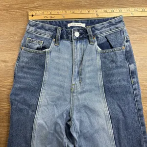 PacSun Eco Two-Tone '90s Boyfriend Jeans Size 25 Straight Cropped Leg Streetwear thumbnail 6