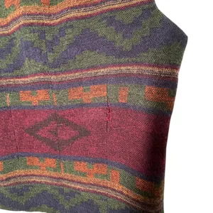 vintage 90's L Tribal wool vest Aztec Southwestern pattern Western CowgirlCore thumbnail 4
