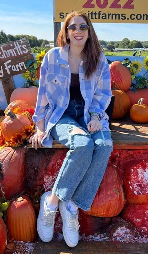 HFX Costo Shacket Shirt Jacket Plaid Flannel Light Blue White Women’s Size Small thumbnail 2