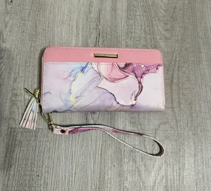 Pink Marble Wristlet Wallet thumbnail 1