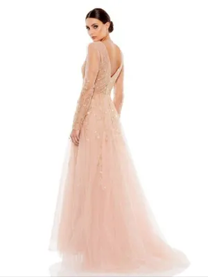NWT Mac DUGGAL 20295 Embellished V Neck Long Sleeve A Line Gown Size 24 thumbnail 5