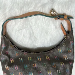 Authentic Dooney & Bourke Vintage Rainbow Handbag Adjustable leather strap A27‎ thumbnail 6