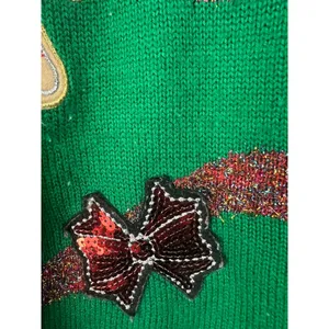 Women's Forever 21 Christmas Sweater Green/Red Size S. Ugly Christmas thumbnail 8