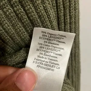 Everlane THE COZY RIB HENLEY KALAMATA Top Organic Cotton Large #500 thumbnail 6